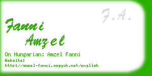 fanni amzel business card